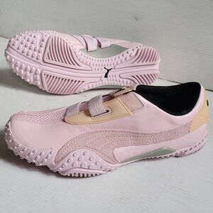 Vtg Puma Nu Mostro Leather Trainers 8~9 Pink Mesh Y2K Rare Archival Sneaker READ